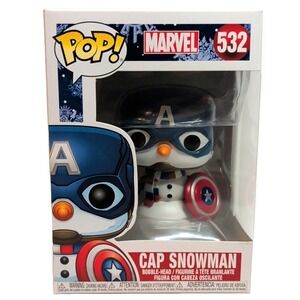 New Funko Pop Marvel Cap Snowman #532 Christmas -‎ Captain America